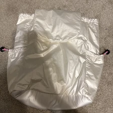 Claire's white Flip Backpack Bag Adjustable Straps Pockets