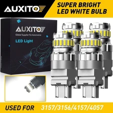 4X AUXITO 3157 3156 4157 LED Reverse Brake Turn Signal Light Bulb 6500K 2400LM X