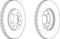 2 St. Ferodo Bremsscheibe Premier DDF1082-1