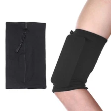 Running Armband Phone Holder, Phone Arm Band with Zipper Pocket(S, Black)
