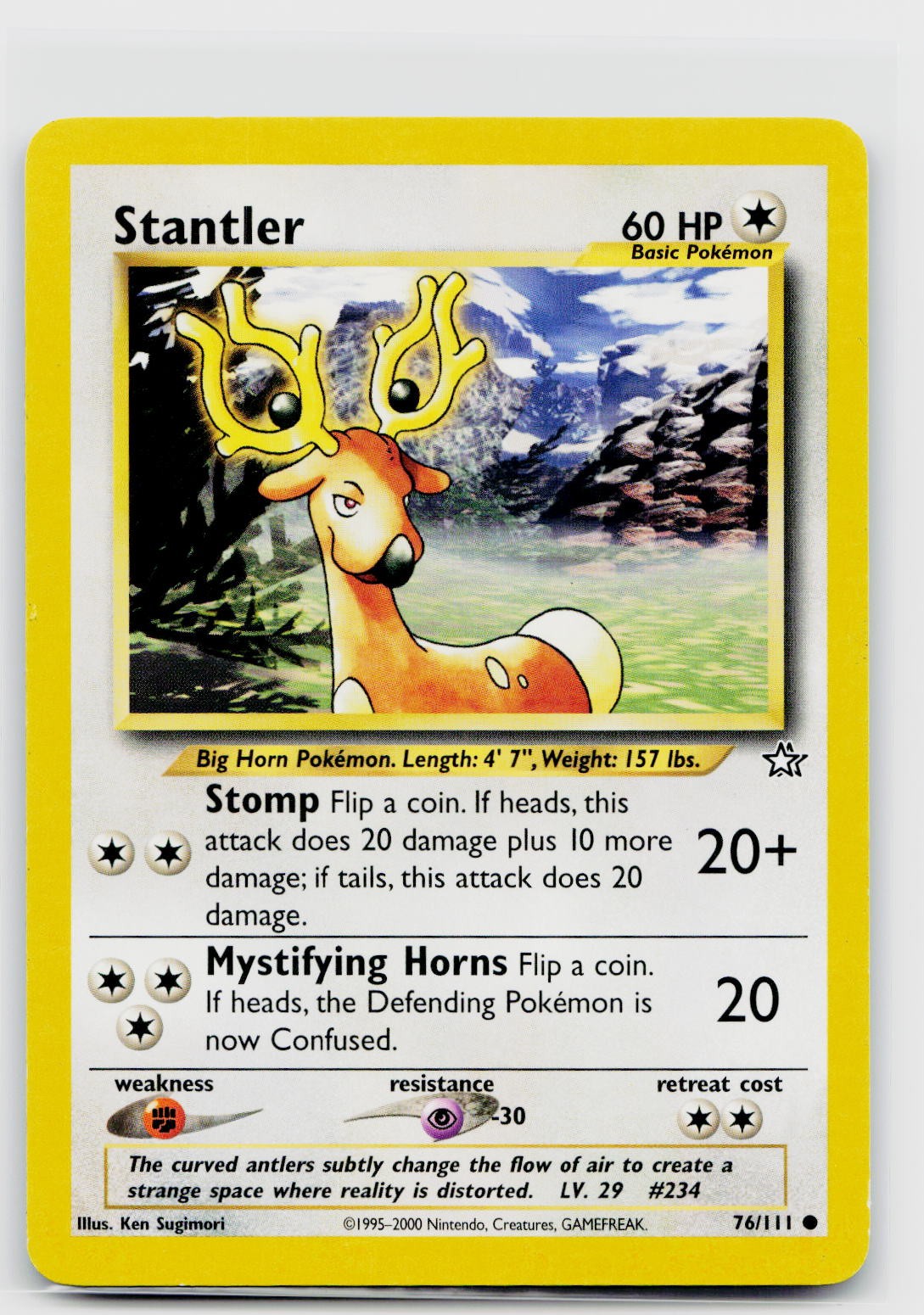 Stantler Unlimited 076/111 Neo Genesis Common MP