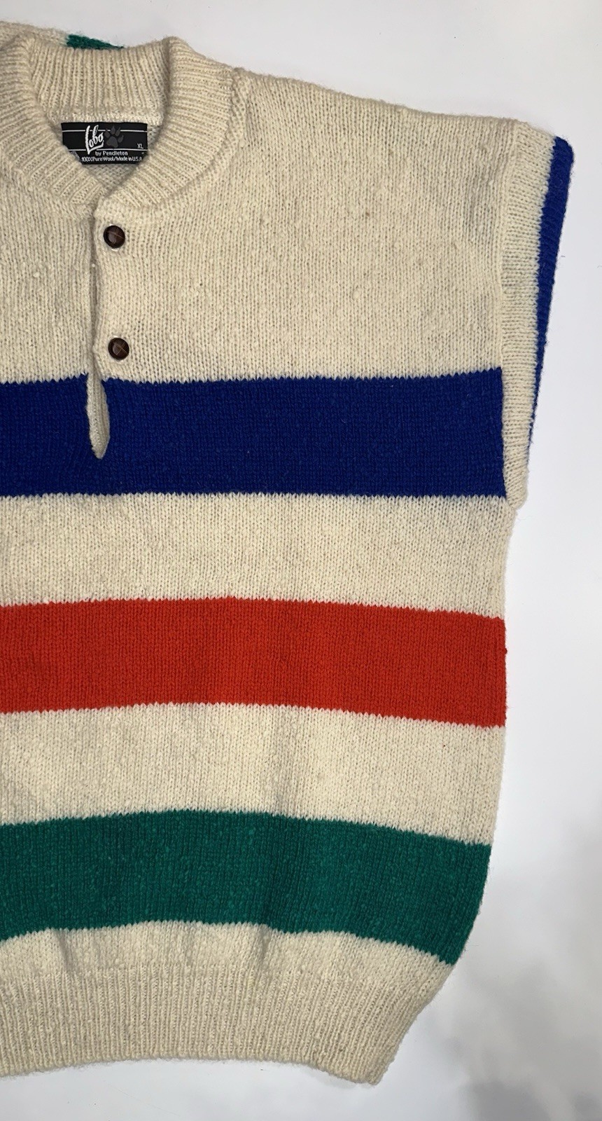 Lobo by Pendleton Pullover Henley Wool Sweater Si… - image 4