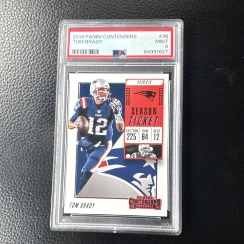 2018 Panini Contenders Tom Brady #36 PSA 9 Mint New England Patriots NFL