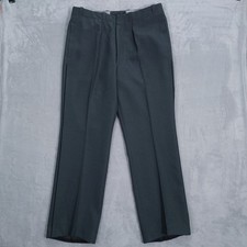 VTG 80s Norwegian Military Trousers Mens 34x30 Heavyweight Wool Button Fly Gray