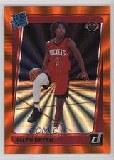 2021-22 Panini Donruss Rated Rookie Holo Orange Laser Jalen Green #209 5l0