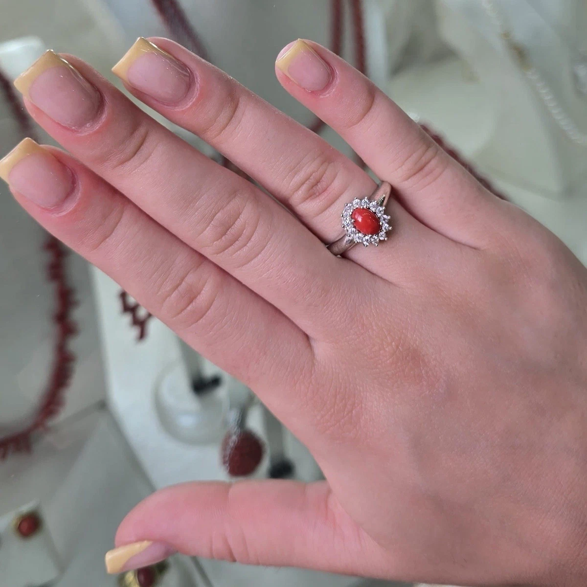 Elli Anello Donna Cuore Rosso In Argento 925 Placcato Oro, Con Cristalli Zirconia, Gioiello Fidanzamento O Regalo Romantico