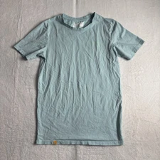 Dutch Bros Light Blue Teal Short Sleeve Crew Neck Shirt Men's Medium *