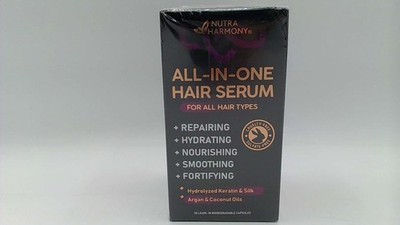 Nutra Harmony 30 Capsules Keratin Serum For Frizzy Hair, Leave-In Oil Treatment