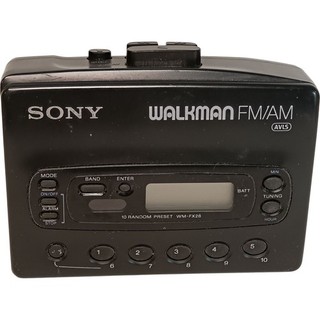 Sony WM FX28 Walkman FM/AM Radio Cassette Player Black AVLS Not Working Preloved