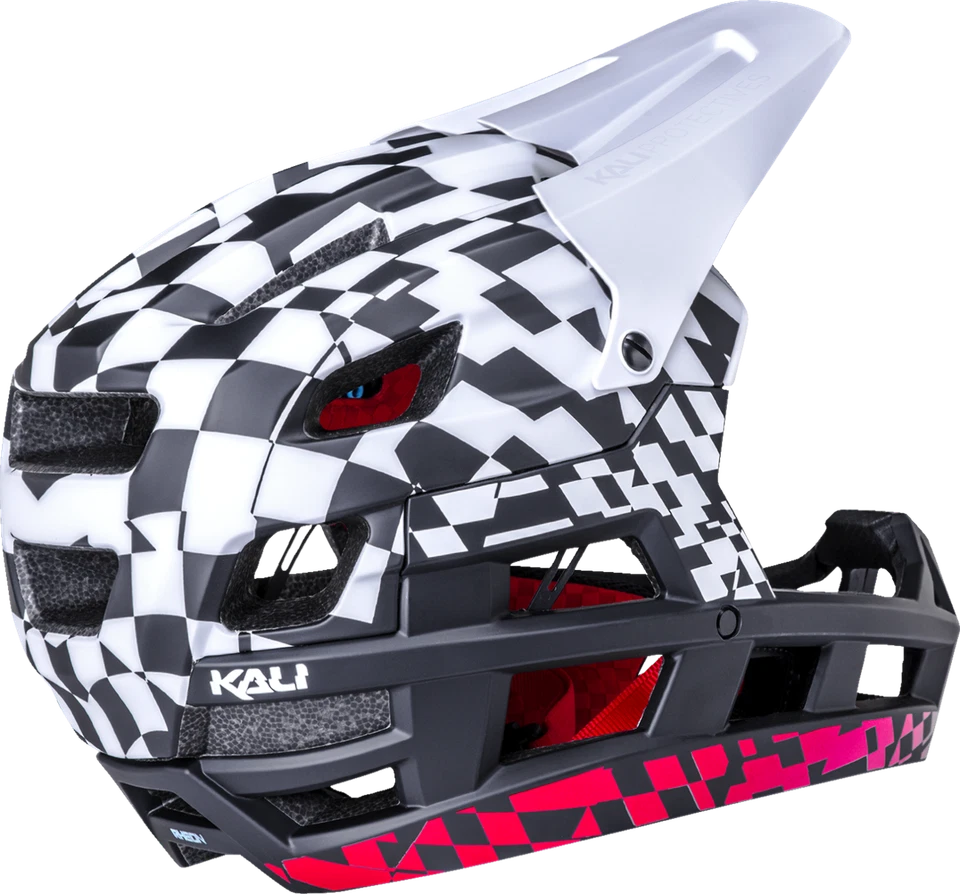 Casco invasor KALI 0211323216 DH - LTD Glitch - negro mate/blanco/rojo - XS-M Foto 4 de 4