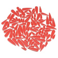 Ceramic Mosaic Tile, 200g Teardrop Flower Leaf Tile Mosaic Block, Watermelon Red