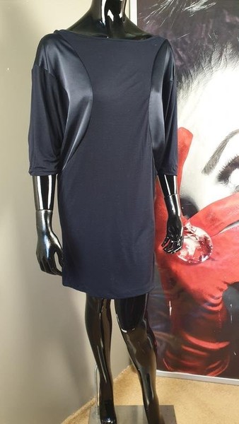 Women Armani Exchange Dress Navy Viscose 36 / S /