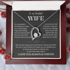 To My Wife Heart Necklace Anniversary heartfelt Message Gift From Husband