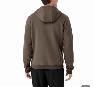 Kirkland Signature Men's Brown Full Zip Hoodie M Long Sleeve with