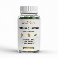 Novacura Apfelessig Gummies - Vegan & Zuckerfrei 60 St