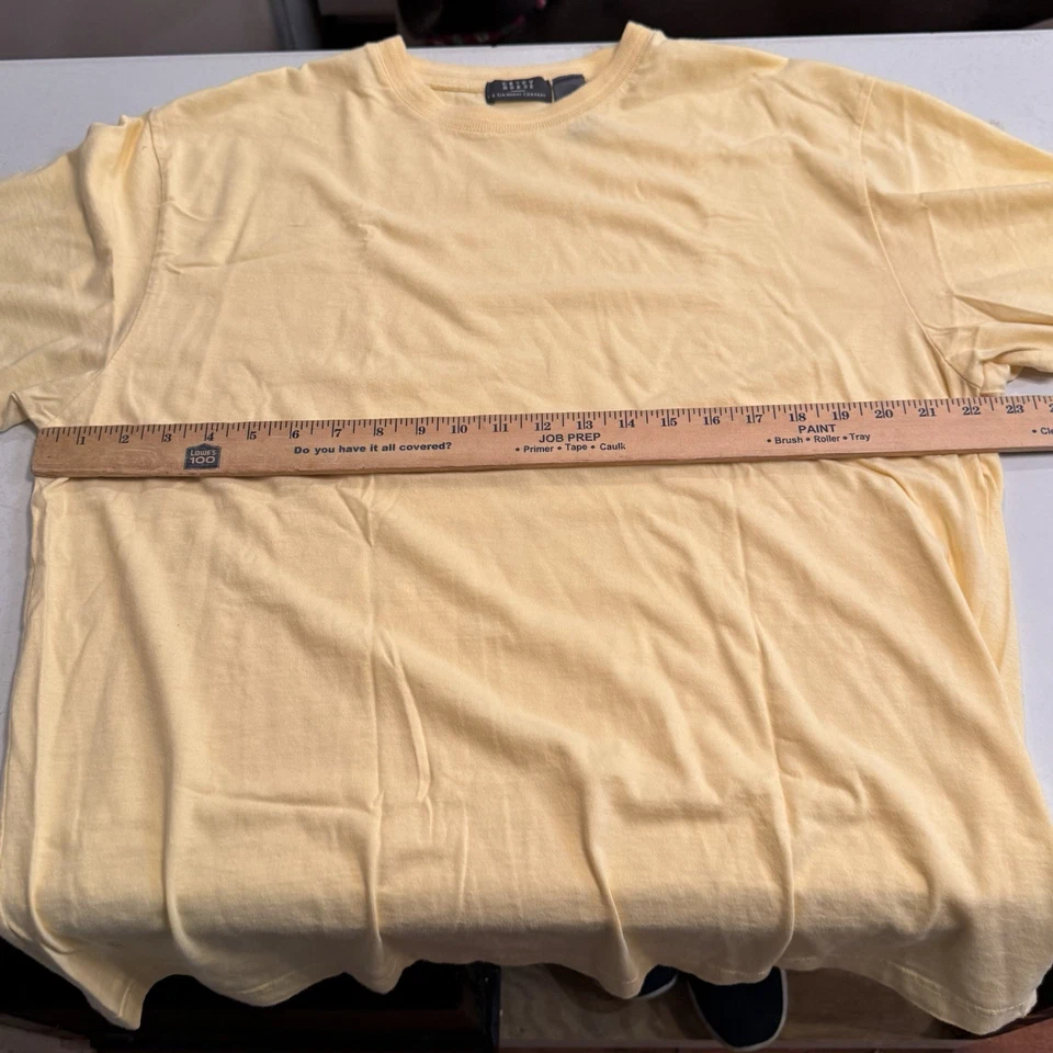 Camiseta Crazy Horse A Claiborne Co. masculina tamanho 2XL amarela manga curta - Imagem 4 de 4