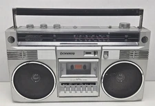 Sanyo M-X320K Boombox Vintage Stereo Radio Cassette Recorder MW/SW1/SW2/FM 4Band