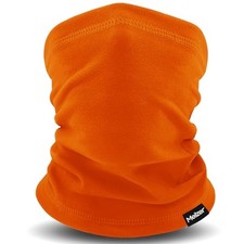 Kids Neck Gaiter Warmer Winter - Protective Face Covering Scarf for Boys Orange
