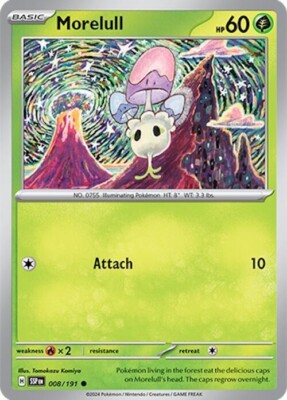 Pokemon Morelull 008/191 Regular Common Surging Sparks Grass NM