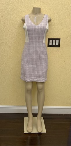 White House Black Market Size 6 Tweed Combo Sleeveless Sheath Dress