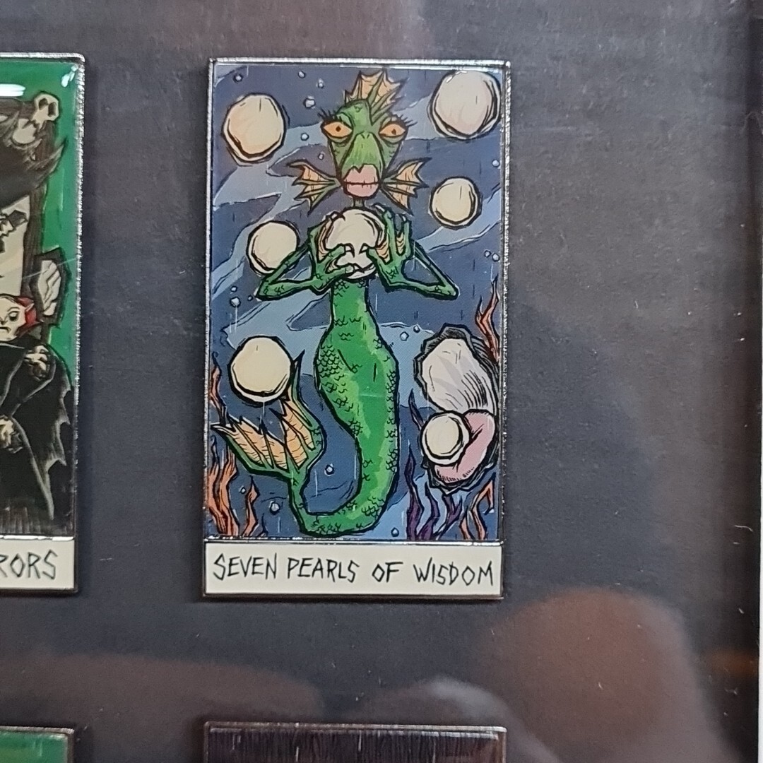 Disney WDI framed NBC Haunted Mansion Holiday TAROT CARDS 14 pin