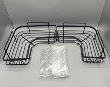 Set of 2 Corner Shower Caddy, Self Adhesive Shower Shelves, Black