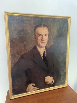 Gemälde Öl Portrait Herr / Mann 1933 Ölgemälde OSKAR H. HAGEMANN Öl auf Leinwand