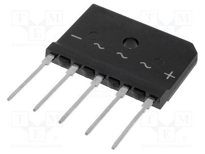 Three-Phase Bridge Rectifier If: 25A Urmax: 1.6kV Ifsm: 370A DBI25-16A Three