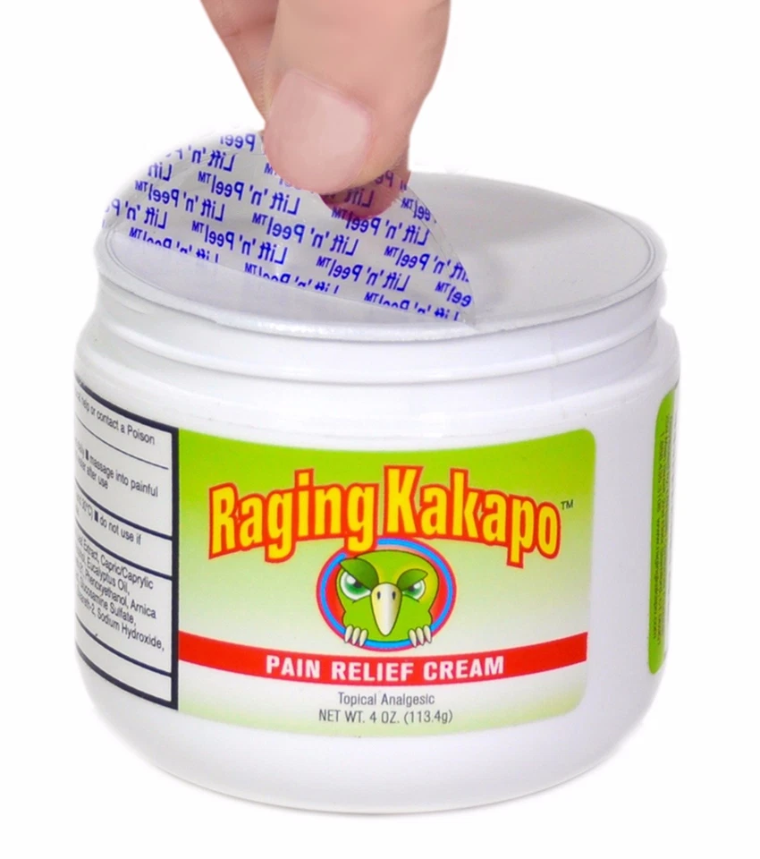 Crema para aliviar el dolor Raging Kakapo 4 oz. Artritis, dolor muscular, alivio del dolor articular Foto 2 de 4