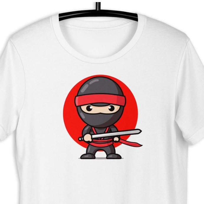 New T-Shirt  Unisex Ninja T-shirt, Graphic tees, Samurai T-shirt, Retro Anime-image