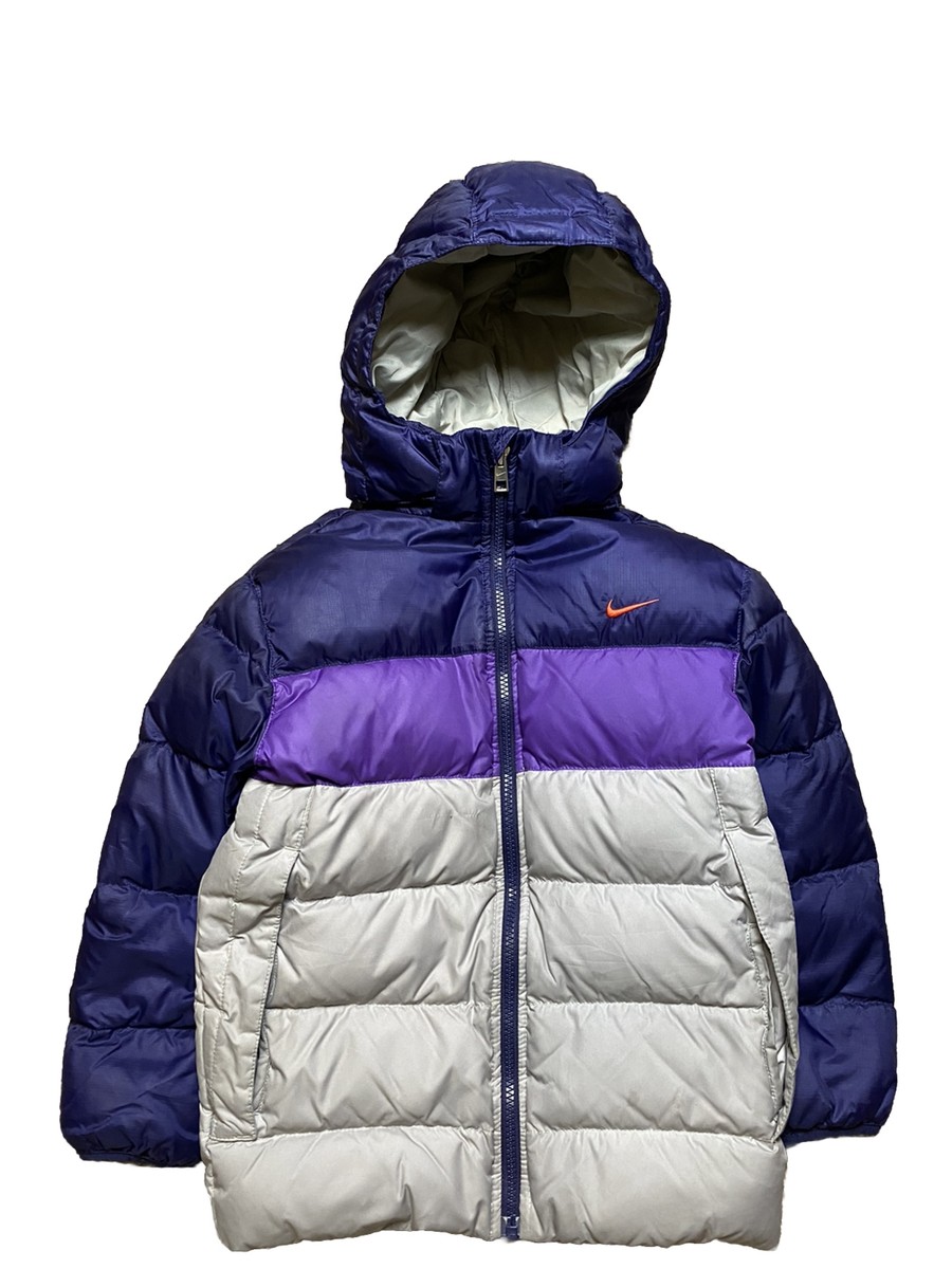 Nike Jacket Youth Large Outdoor Bubble Coat Purple Just Do It