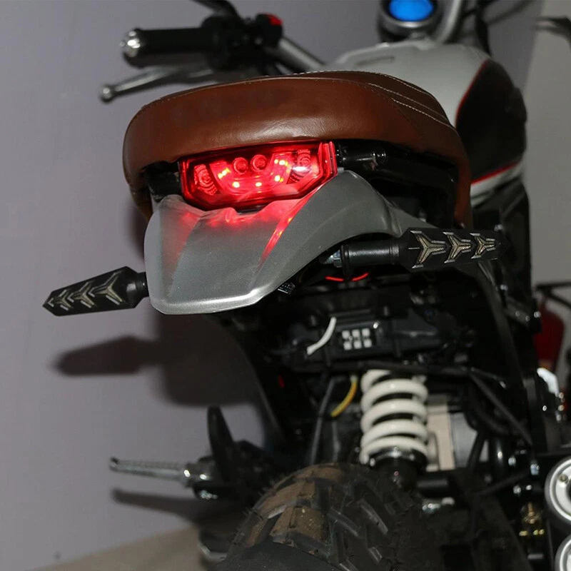 2x Motorcycle LED Turn Signals Flowing Lights For Kawasaki Ninja 250R 500R 650R - Изображение 3 из 4