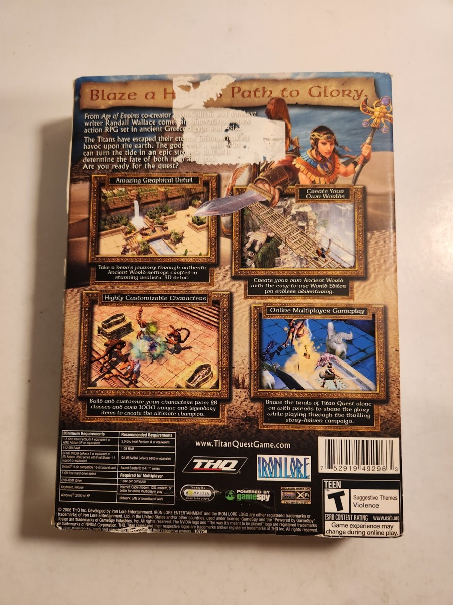 Titan Quest (PC, 2006) IRONLORE, THQ * BRAND NEW * 752919492475| eBay