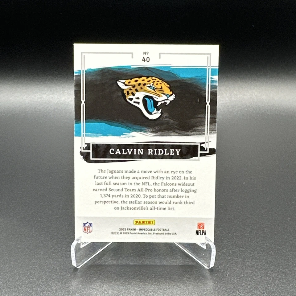 2023 Panini Impeccable - #40 Calvin Ridley /5 - Image 3 of 3