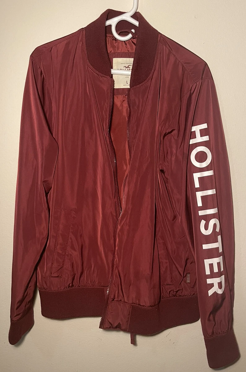 Hollister maroon jacket hotsell