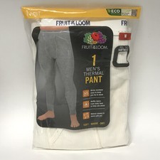 Fruit of Loom Men's Waffle Thermal PANT, MEDIUM NATURAL  Base Bottoms Underwear