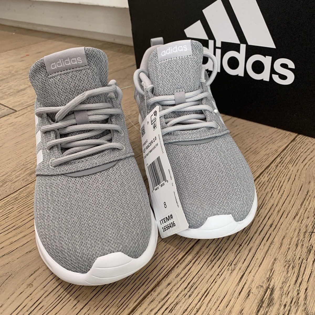 Adidas QT Racer 2.0 FY8312 Running Sneaker, Women's Size 8 M, Gray