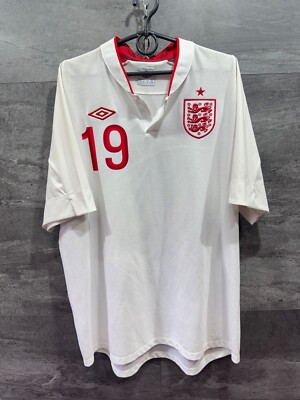 Umbro イングランド代表 シャツ ホワイト/レッドＬサイズ GASCOIGNE #19 ENGLAND Euro 2012 Home shirt Jersey UMBRO Men's Size