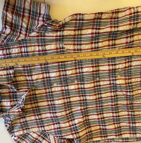 Vintage Cotton Everyday Patriotic Plaid Everyday Ladies Women’s Mountain Lake 1X - Picture 4 of 8