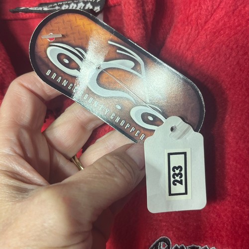 Orange County Choppers O.C.C. 1/4 Zip Red Fleece Pullover Biker Casual L NWT - Picture 8 of 9