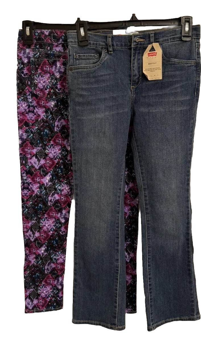 Bundle Levi's Girl Flex Stretch Leggings & Bootcut Jean Sz 12 Regular