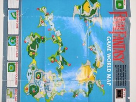 Final Fantasy 1990 Nintendo NES World Map / Enemy Chart NES-FF-USA(B)
