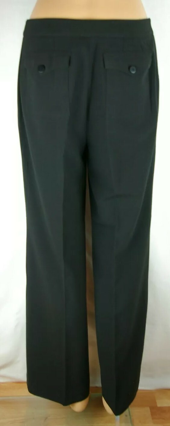 Grace Elements Solid Black Flat Front Polyester B… - image 11