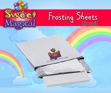 Frosting sheets, Sugar sheets, Icing sheets - 24 To 25 pack - 8.5 X 11"