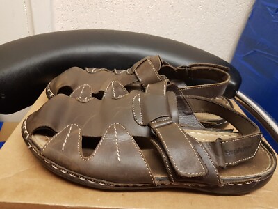 Hush Puppies braune Ledersandalen für Herren Größe UK 9