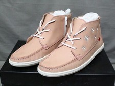 MARC JOSEPH big kids girls blush nubuck HOUSTON leather casual shoe size 4 New