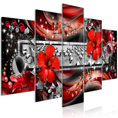 FLOWERS ABSTRACT Canvas Print Image Photo Wall Art b-A-0633-b-m