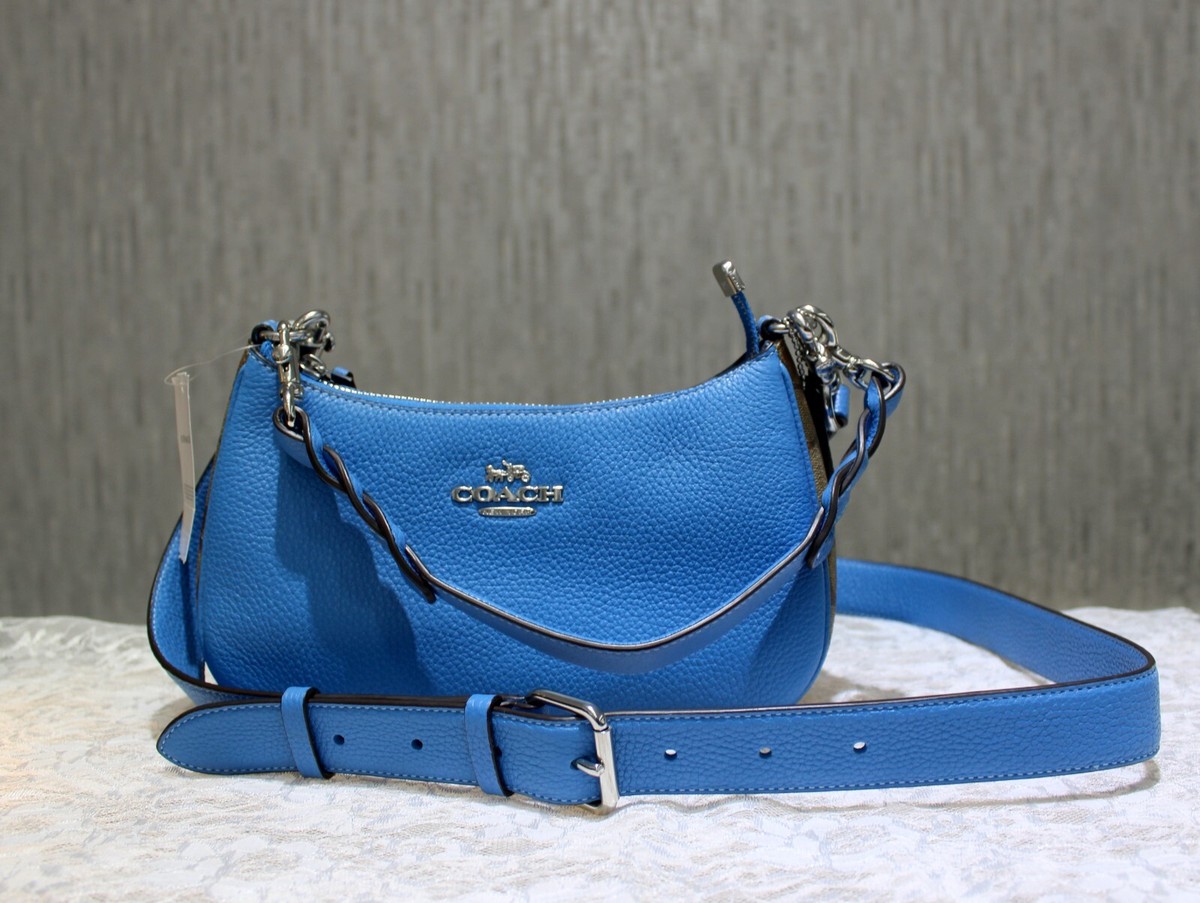 COACH CJ590 Green 2 Way Shoulder Bag Women's Adjustable Strap