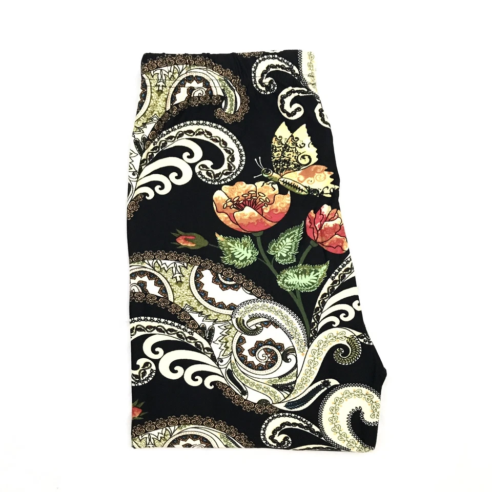 Маслянистые мягкие дамасские садовые леггинсы-бабочки с цветочным рисунком один размер S M L цветы OS - Изображение 3 из 3