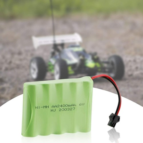 Batteria 6V 2400mAh Ni-MH AA SM-2P 2Pin spina e caricatore per RC camion auto NUOVO - Foto 7 di 9